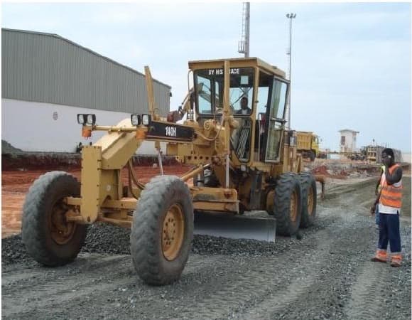Motor Grader used for LIDA Ghana project delivery